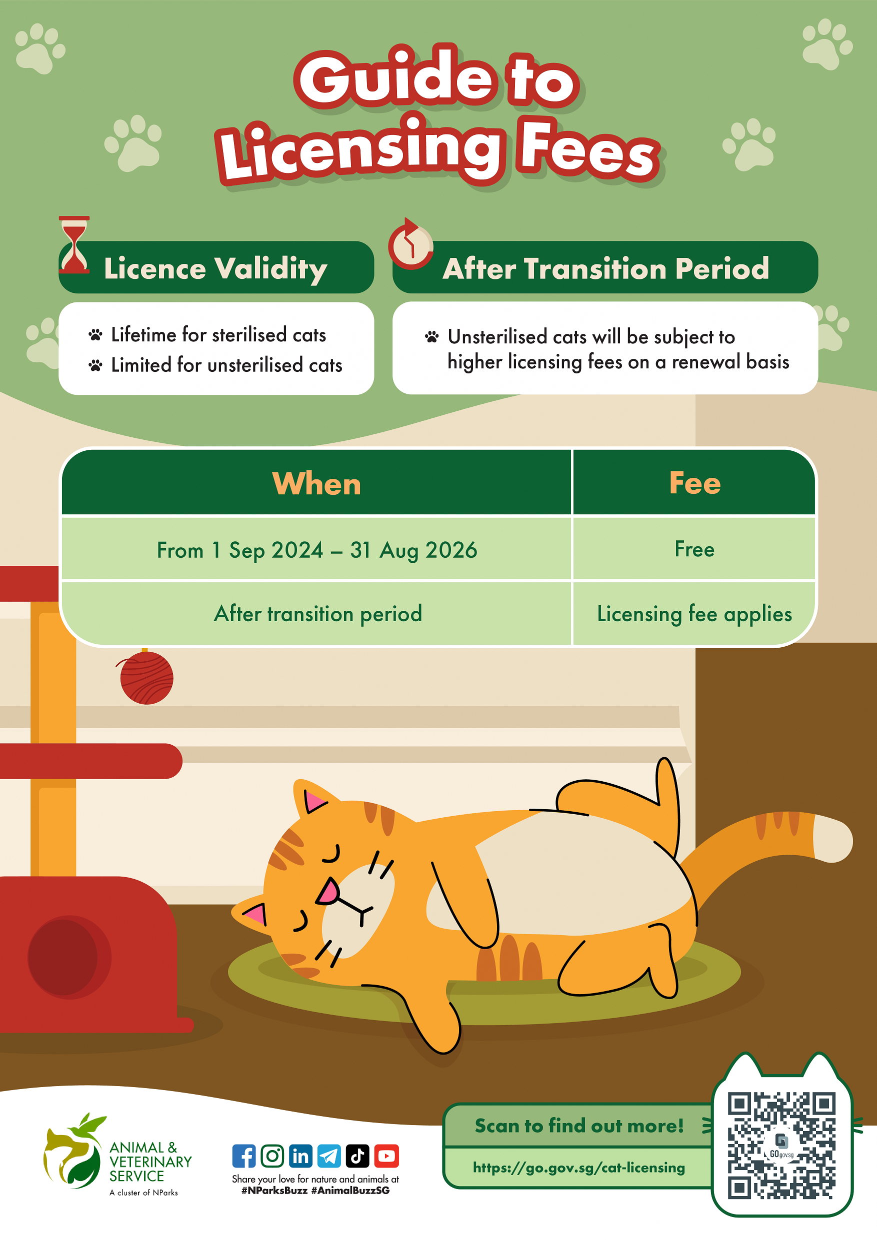 An infographic on cat licence fees